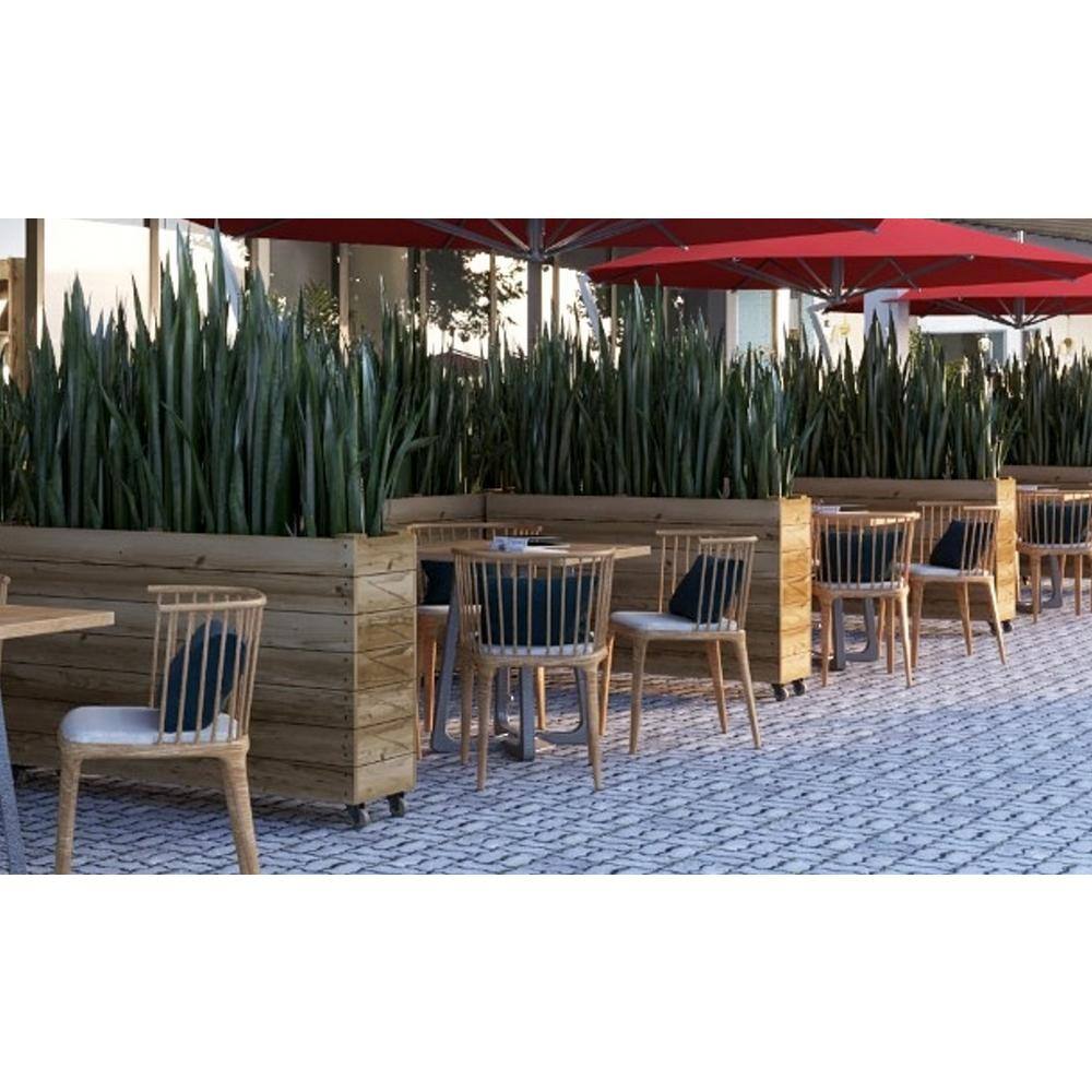 Ejoy 40 in. x 16 in. x 30 in. Solid Wood Mobile Planter Barrier (Set of 2-Pack) SolidWoodPlanter_40x30x16_2pc