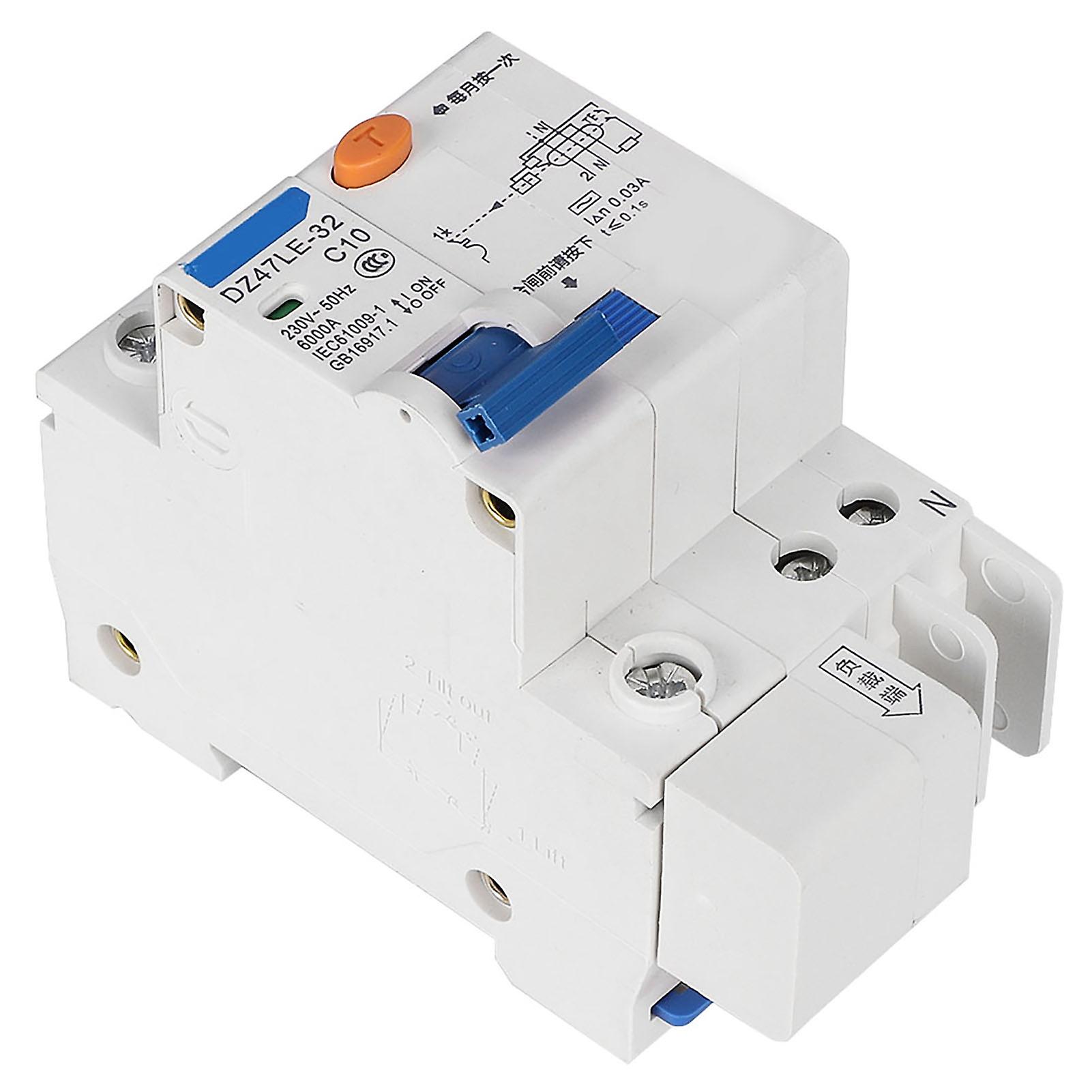 Dz47le 32 1p+n 10a Residual Circuit Circuit Breaker Over Current Leakage Protection