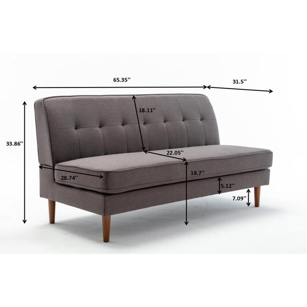 Modern Upholstery Sofa Bed with Wood Legs