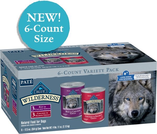 Blue Buffalo Wilderness Beef and Salmon Variety Pack Wet Dog Food