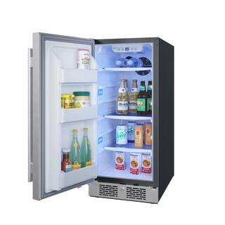 Avallon 15 in. 3.3 cu. ft. Freezerless Refrigerator 1 Door in Stainless Steel AFR152SSLH