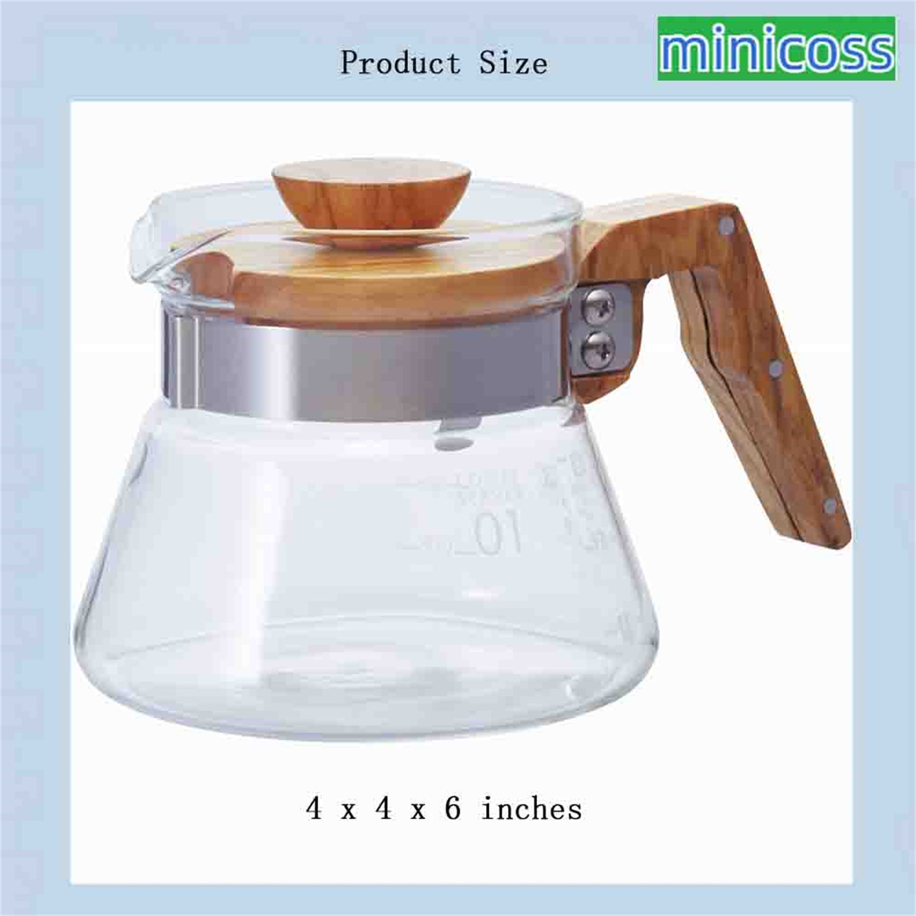 Coffee Server Wood-400ml, 400 ml, Olive Wood