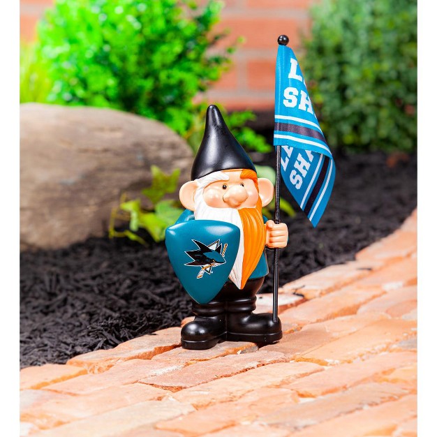 Evergreen San Jose Sharks Flag Holder Gnome