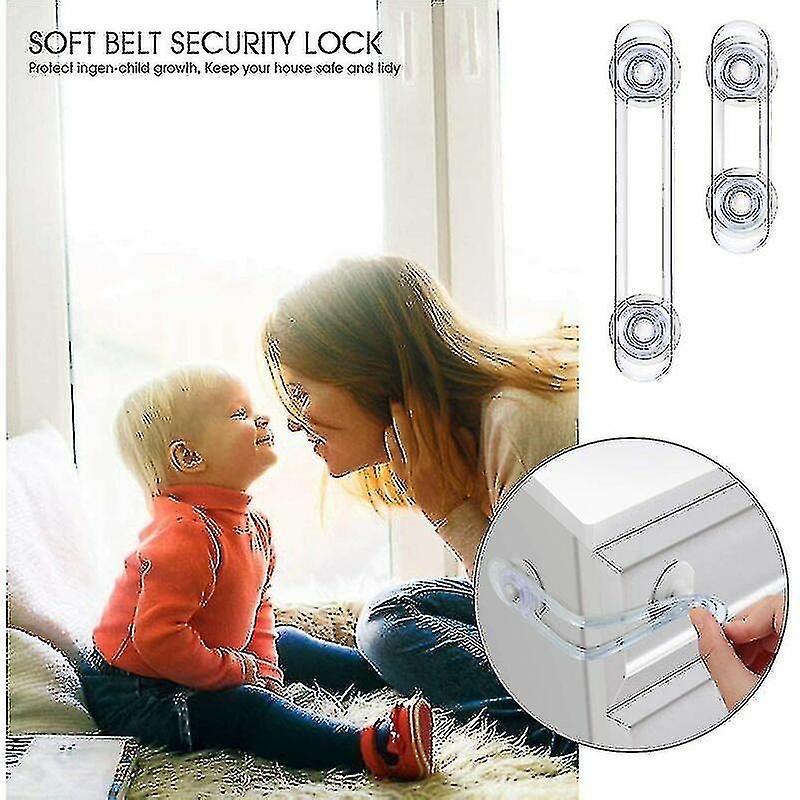 10-piece Multi-function Security Lock， Soft Belt Anti-opening Transparent Gift