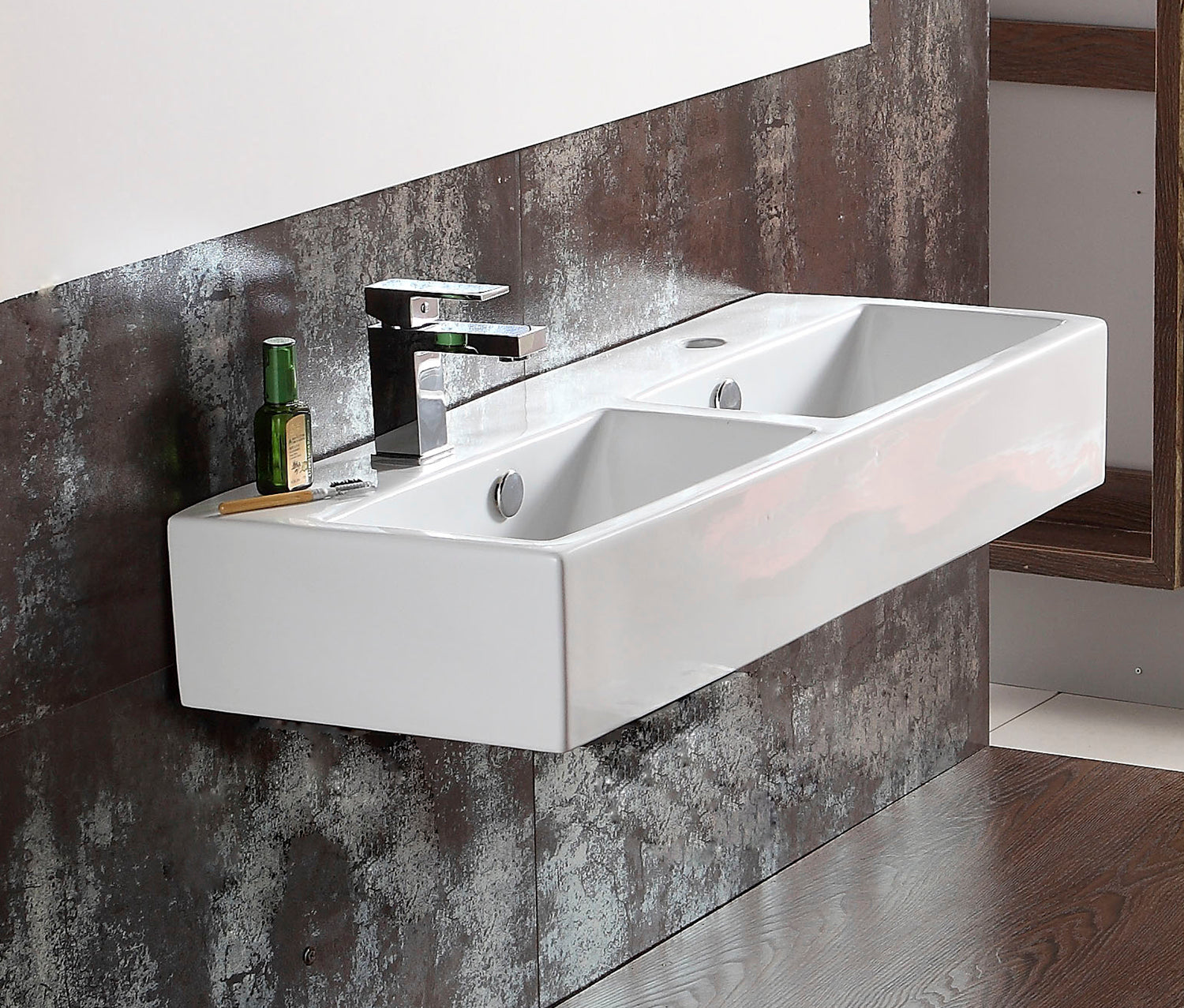 Winfield Double Bowl Wall-Hung Basin