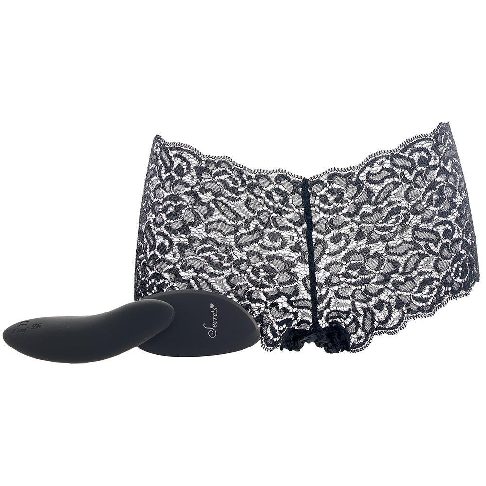 Black Lace Boyshort & Remote Panty Vibe