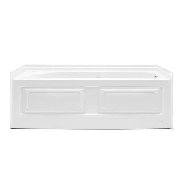 Aquatic Vecelli 72 in. Acrylic Right Drain Rectangular Alcove Air Bath Tub in White 727149146092