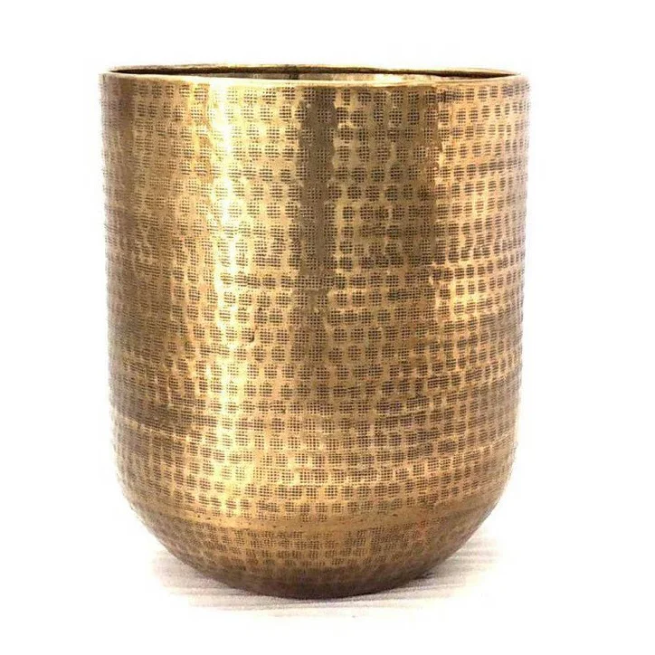 Designer Gold Finishing Metal Planter Home Indoor Outdoor Garden Usage Customized Size Metal Planter