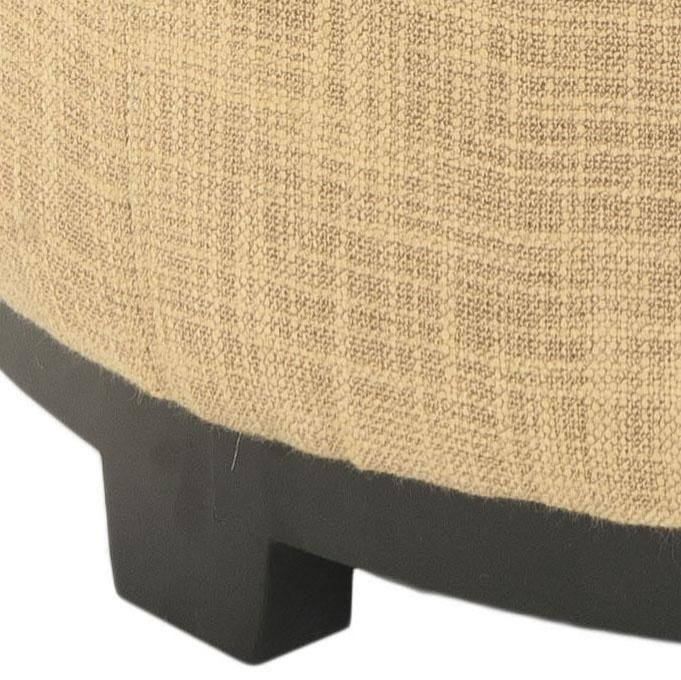 Litsie Round Tray Ottoman  Gold/Black   Transitional   Footstools And Ottomans   by Rustic Home Furniture Deco  Houzz