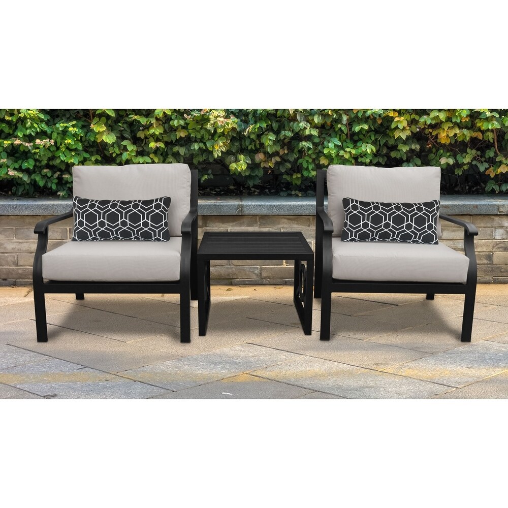 Kathy Ireland Madison Ave. 3 Piece Outdoor Aluminum Patio Furniture Set