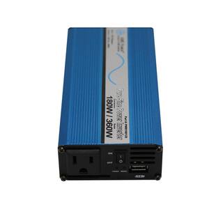 AIMS POWER 180 Watt Pure Sine Power Inverter 12-Volt DC to 120-Volt AC PWRI18012S