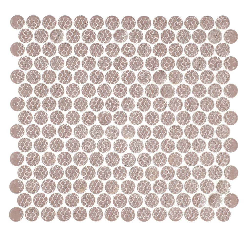 Daltile Restore Satin White 10 in. x 11 in. Glazed Ceramic Penny Round Mosaic Tile (0.83 sq. ft.Piece) RE19PNYRDHD1P