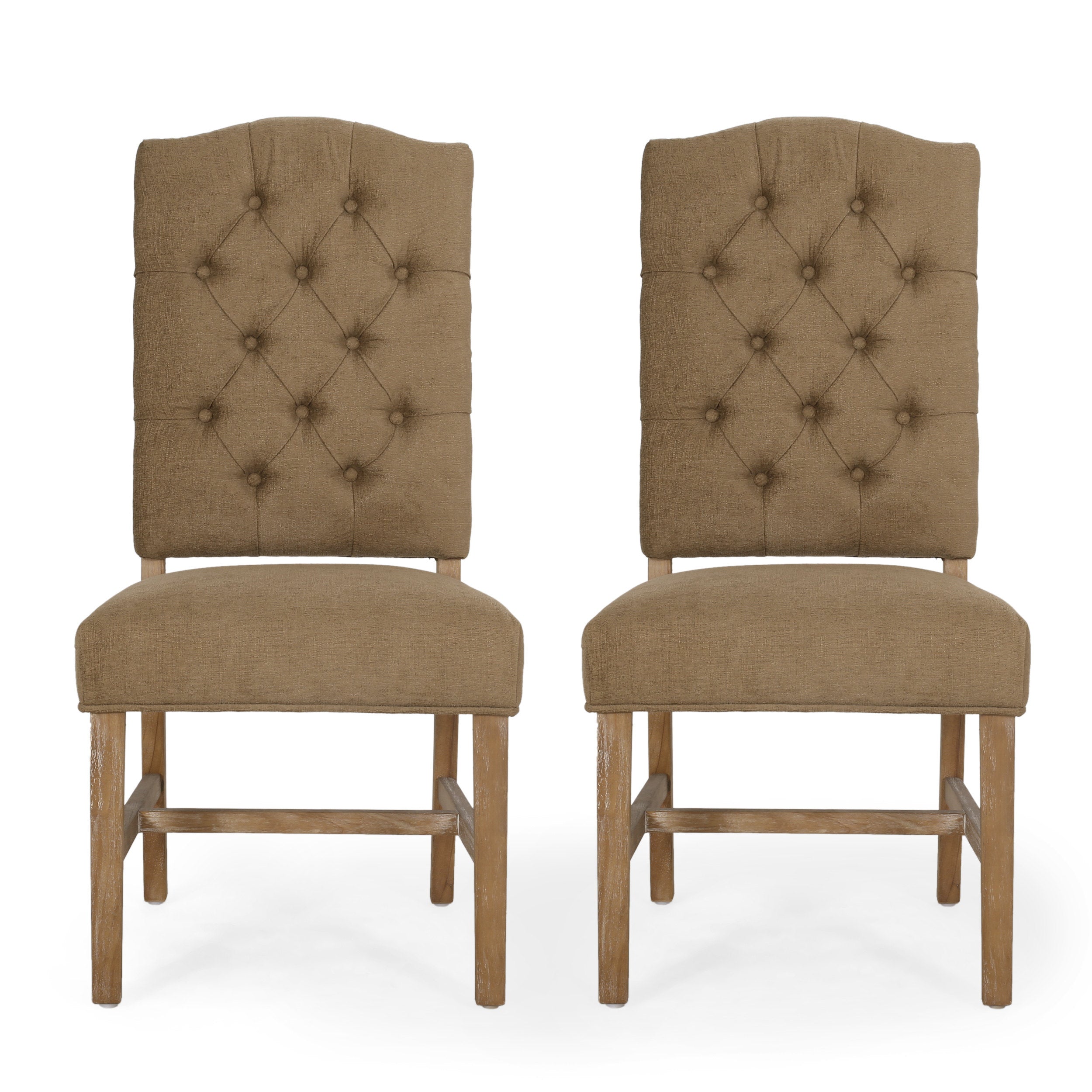 Loyning Contemporary Tufted Dining Chairs, Set of 2