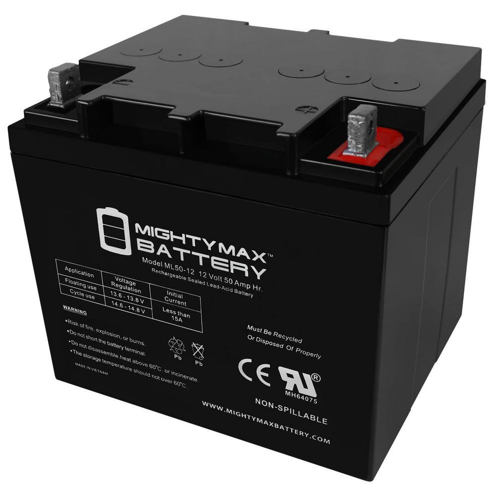 MIGHTY MAX BATTERY 12V 50AH Replacement Battery compatible with Minn Kota Trolling Motors ML50-12542