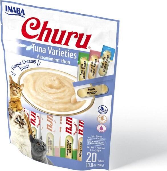 Inaba Churu Tuna Puree Variety Pack Grain-Free Lickable Cat Treat