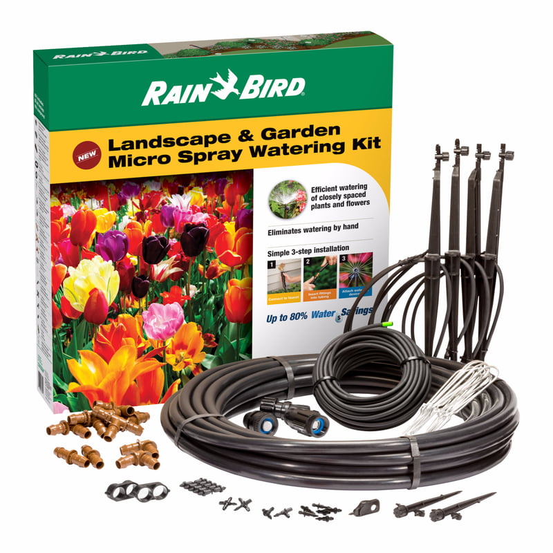 Rain Bird LNDDRIPKIT Drip Irrigation Landscape and Garden Watering 108 Piece Kit