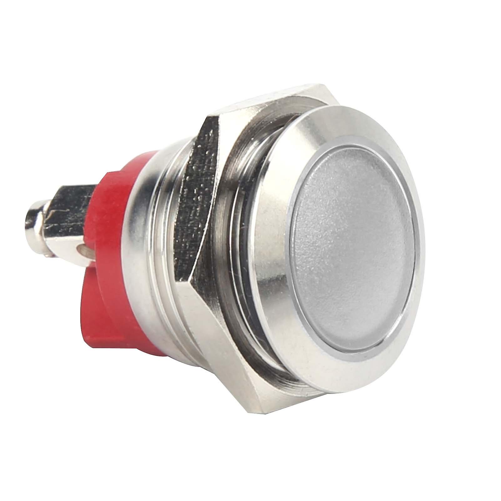 0.6in Led Indicator Bright Signal Light Flameretardant Base Ip66 Waterproof Universal(white )