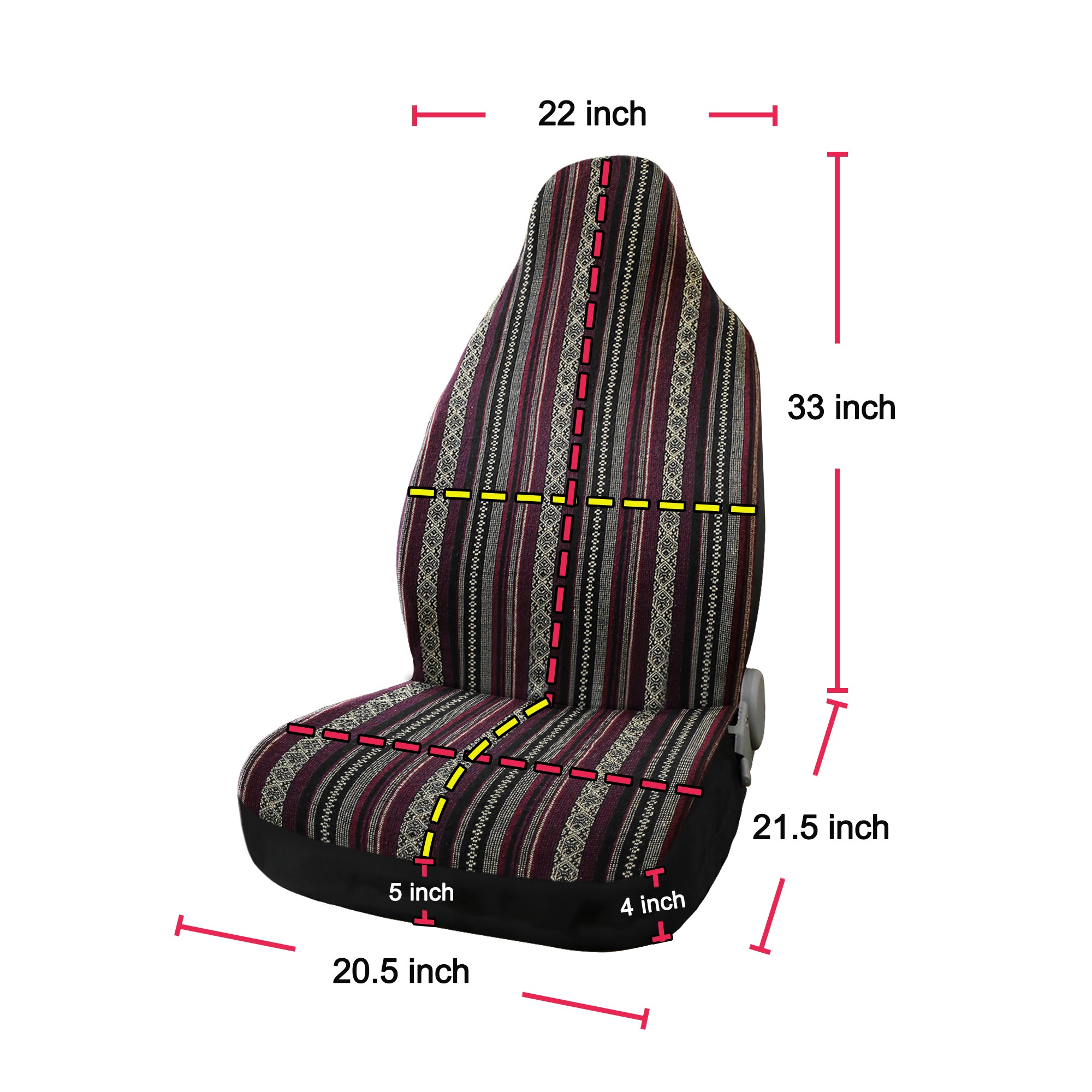 Unique Bargains Seat Cover Custom for Jeep Grand Cherokee 11-15 Comfort Stripe Classic Look 33