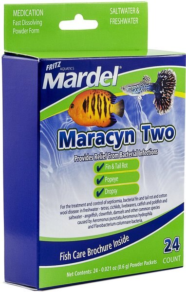 Fritz Aquatics Mardel Maracyn Two Antibacterial Aquarium Medication