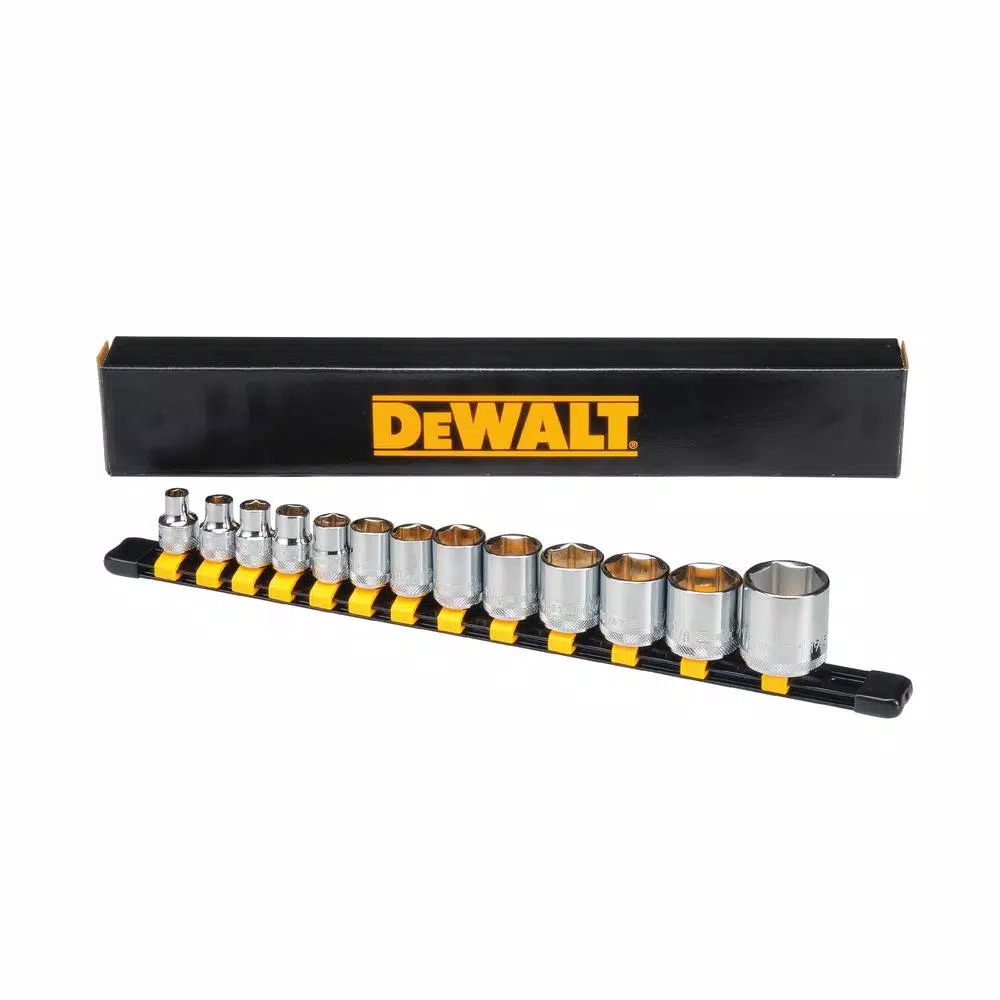 DEWALT 3/8 in. Drive Pear Head Ratchet with Bonus 3/8 in. Drive Socket Set (13-Piece) and#8211; XDC Depot