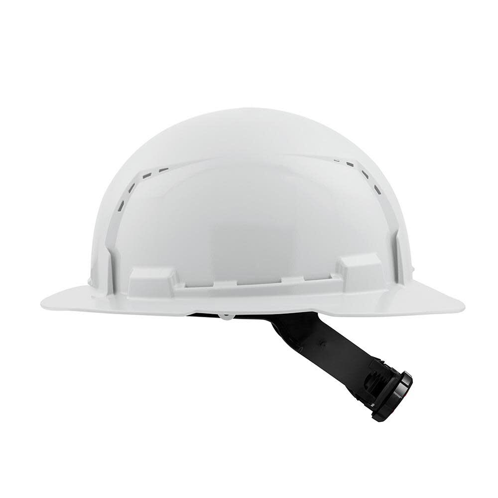 Milwaukee White Full Brim Vented Hard Hat with 4pt Ratcheting Suspension Type 1 Class C 48-73-1201 from Milwaukee