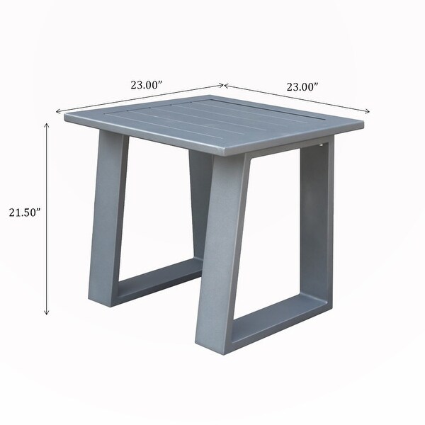 Outdoor Indoor Aluminum Square End Table