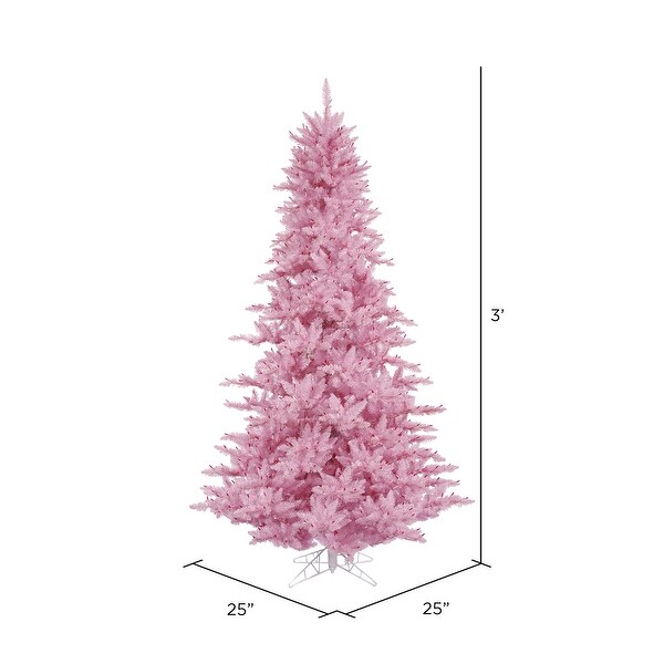 Vickerman Pink PVC 3foot Unlit Artificial Fir Christmas Tree