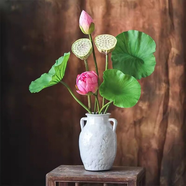 RusticReach Artificial Lotus Flower and Seedpod