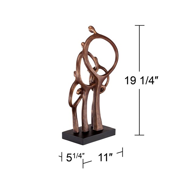 High Bronze Sculpture Home Decor For Living Room Dining Bathroom Bedroom Office End Table Book shelf Brown