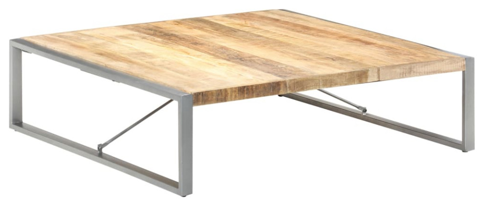 vidaXL Rough Mango Wood Coffee Table 70.9 quotx35.4 quotSide Couch Tea Accent Table   Industrial   Coffee Tables   by vidaXL LLC  Houzz