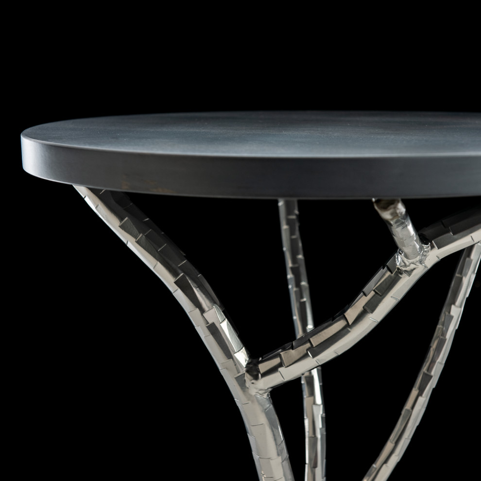 Hubbardton Forge 750111 05 M1 Brindille Wood Top Accent Table   Rustic   Side Tables And End Tables   by The Lighthouse  Houzz