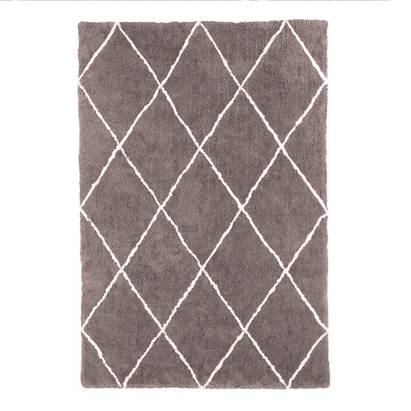 Portsmouth Home Cozy Modern Diamond Shag Area Rug