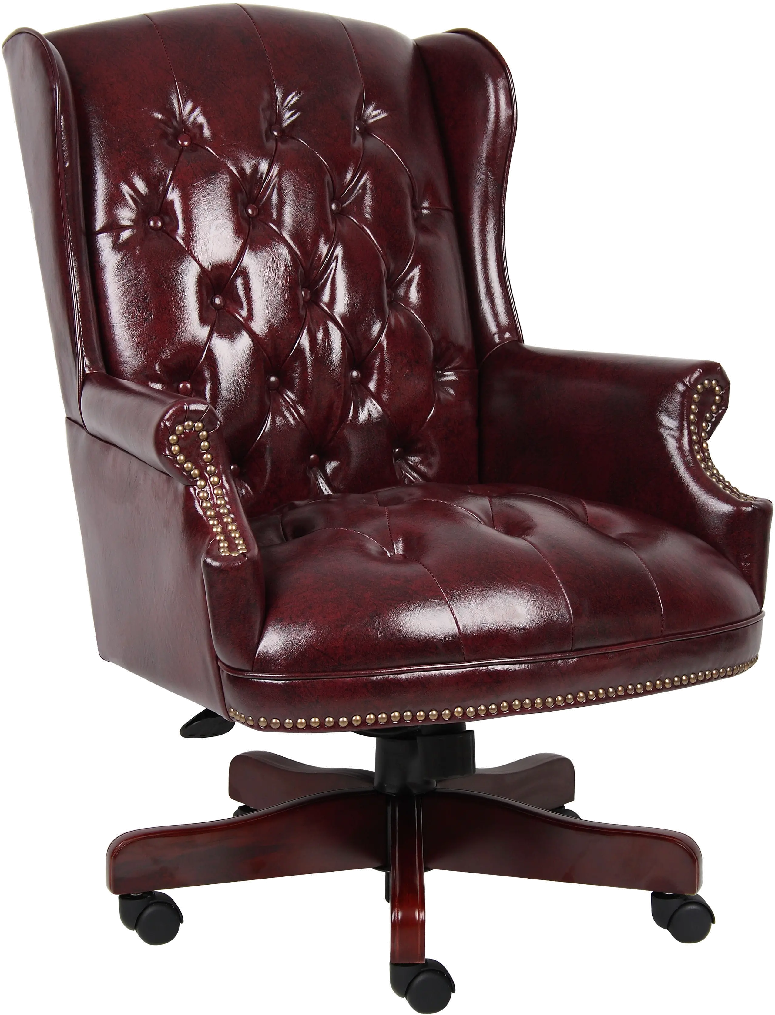 Burgundy High-Back Executive Office Chair