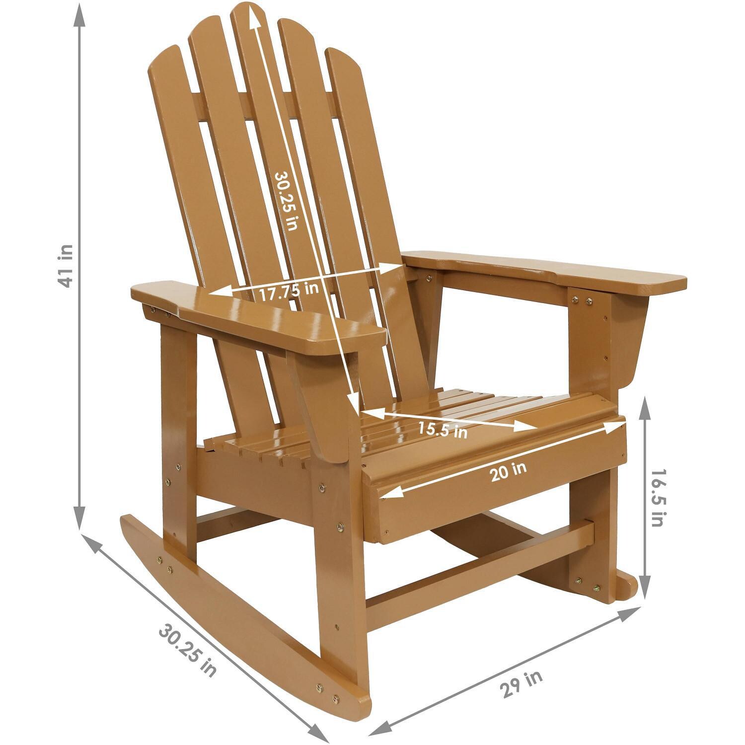 Ultimate Patio Classic 2-Piece Wooden Adirondack Rocking Chair Set