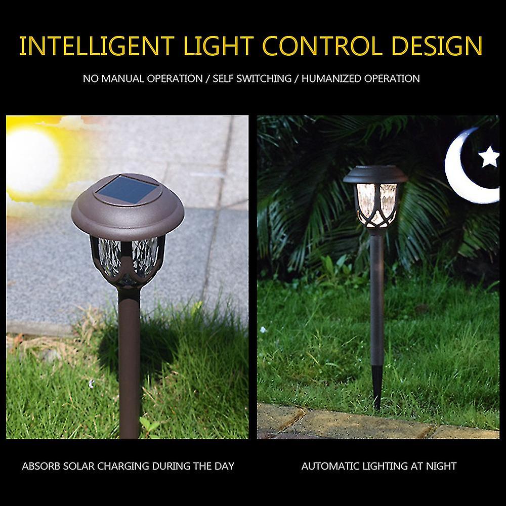 10pcs Stainless Steel Solar Path Lights Outdoor Waterproof Garden Pathway Lights