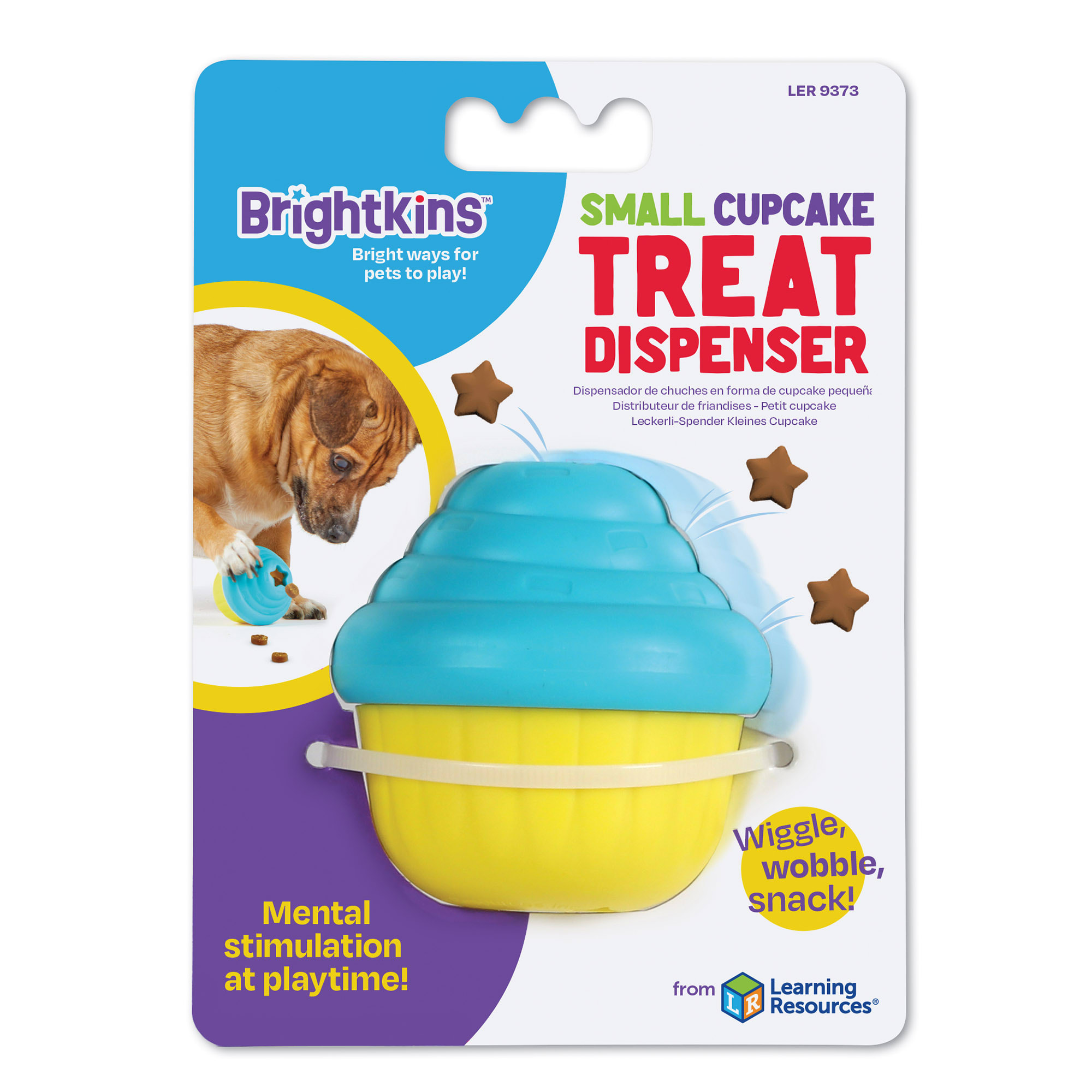 BRIGHTKINS Cupcake Treat Dispenser Dog Toy， Large