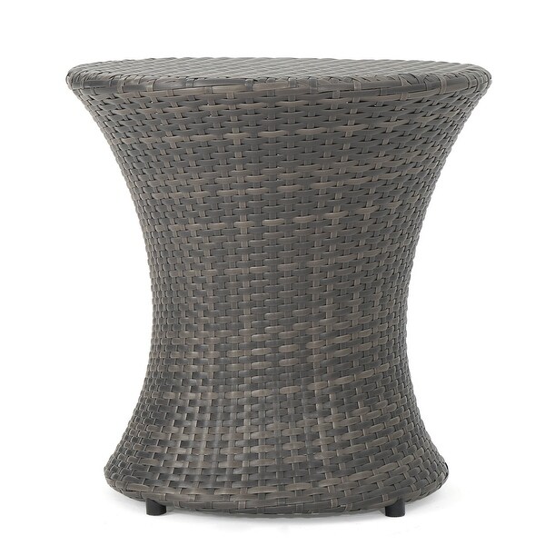 Adriana Outdoor Boho Wicker Accent Table by Christopher Knight Home