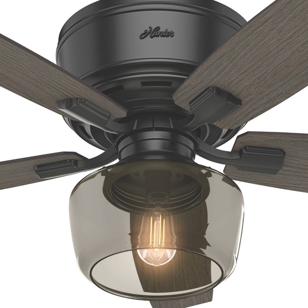 Led Bennett Low Profile Ceiling Fan With Remote includes Light Bulb Hunter