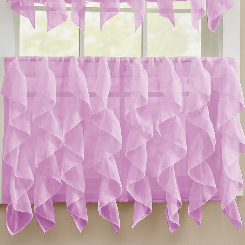 Sweet Home Sweet Home Collection Sheer Voile Vertical Ruffle Valence
