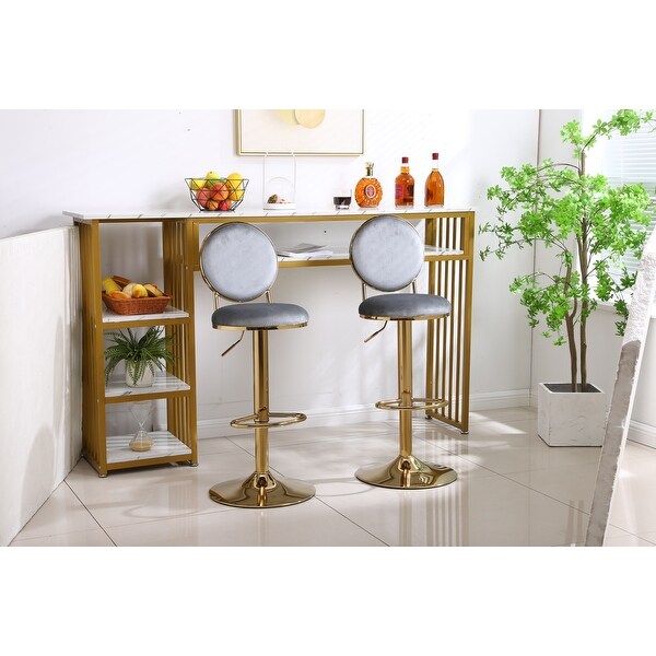 2pcs Bar Stools Round Seat High Quality Dining Chairs