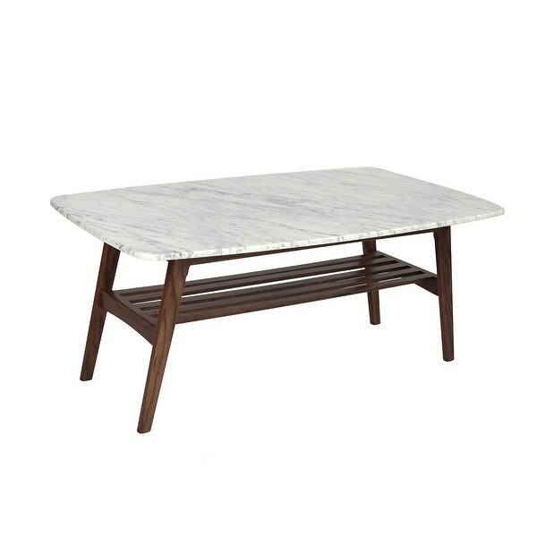 Beautiful Italian Carrara White Marble Coffee Table For A Modernized And Stylish Living Room