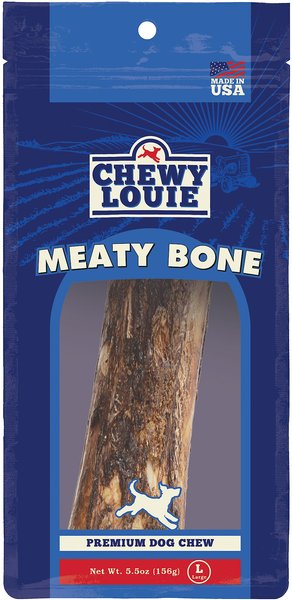 Chewy Louie Meaty Bone Dog Treat， Large