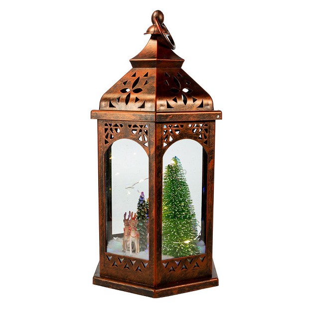 Kurt Adler 13 inch Battery operated Lighted Lantern With Santa