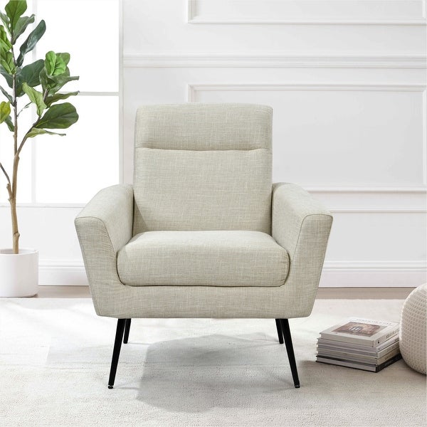 Upholstered Fabric Accent Chair