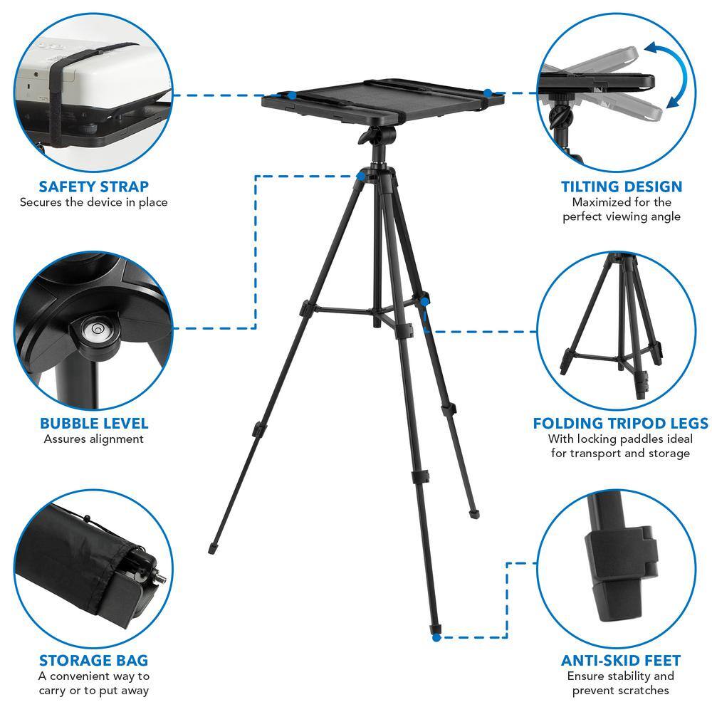 mount-it! 100 in. Projector Tripod Stand Maximum Screen Size MI-611