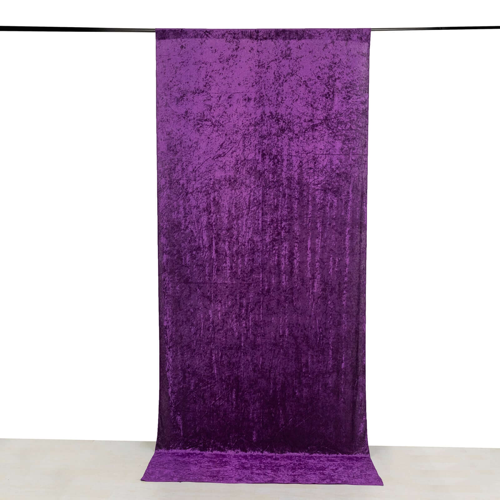 Purple Premium Smooth Velvet Backdrop Drape Curtain, Privacy Photo Booth Event Divider Panel with Rod Pocket - 5ftx12ft