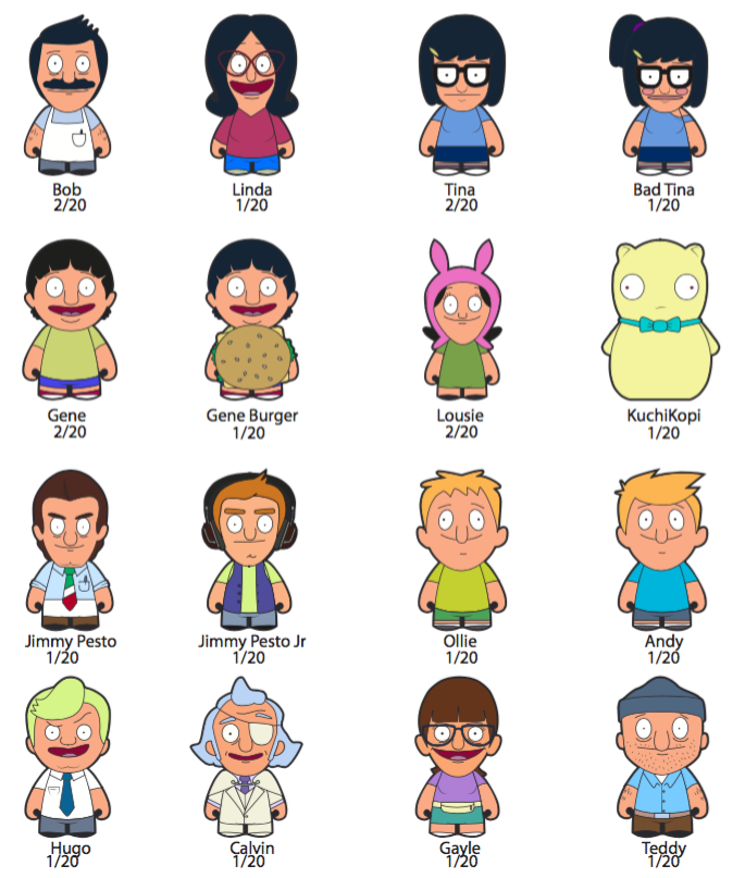 Bob's Burgers Enamel Pin Blind Box Series by Kidrobot