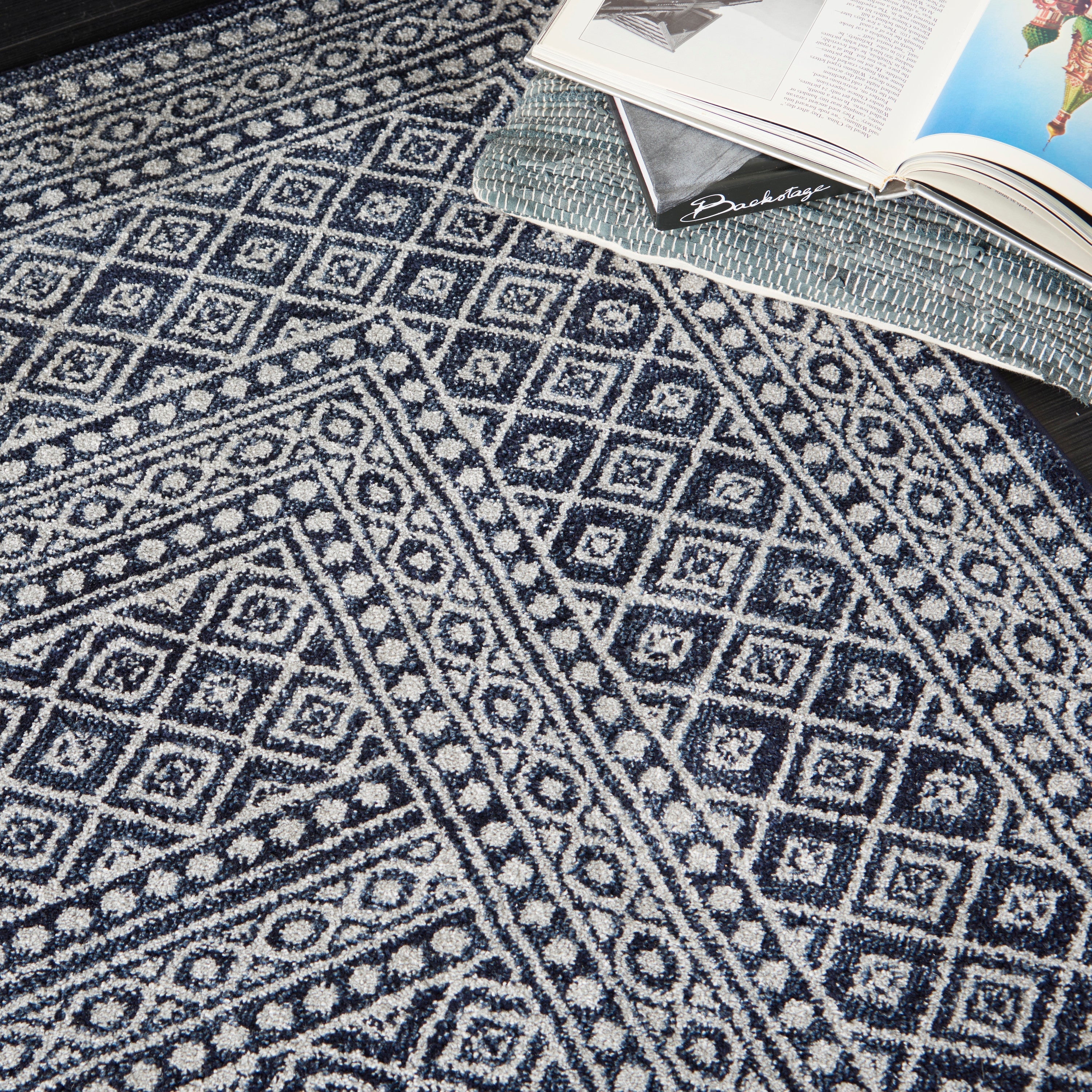 Palermo Navy/Grey Rug