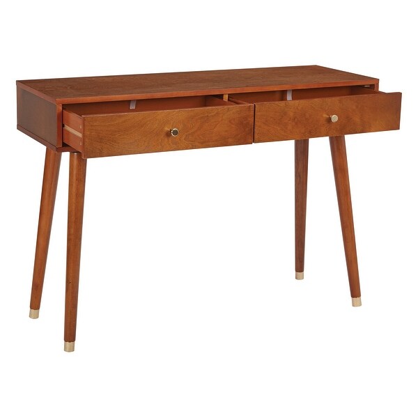 Home Furnishings Cupertino Console Table in Light Walnut K/D Legs Only.