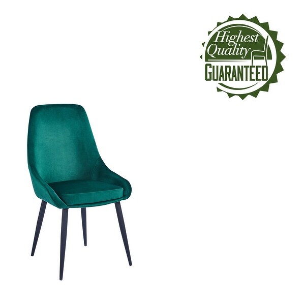Porthos Home Fern Dining Chairs Set of 2， Velvet Upholstery， Steel Legs